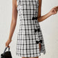 Sleeveless Elegant Dress With Bow Accessory For A Slimming Effect