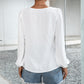 Eyelash Lace Stitching V-neck Pullover Lace Long-sleeved Shirt