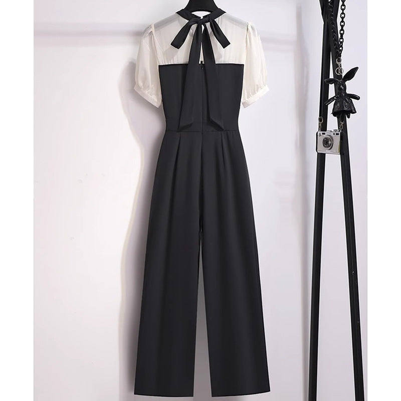 Fashion-forward Jumpsuit With High-waisted Wide-leg Pants