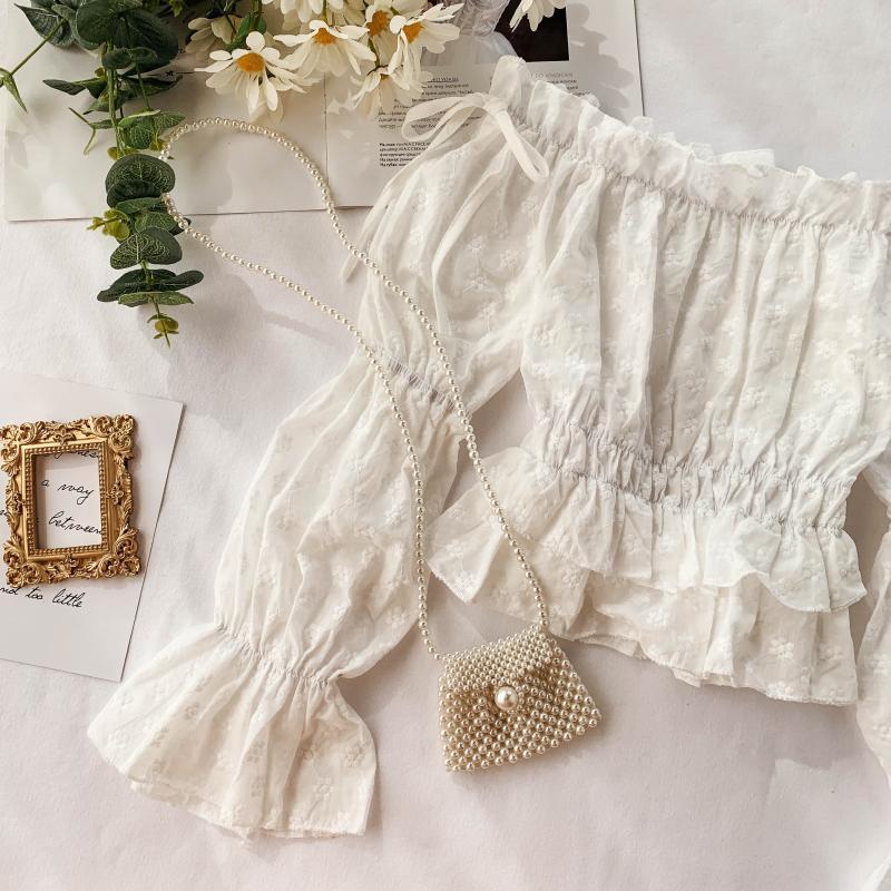 Very Fairy Shirt One-shoulder Blouse Sweet Girl