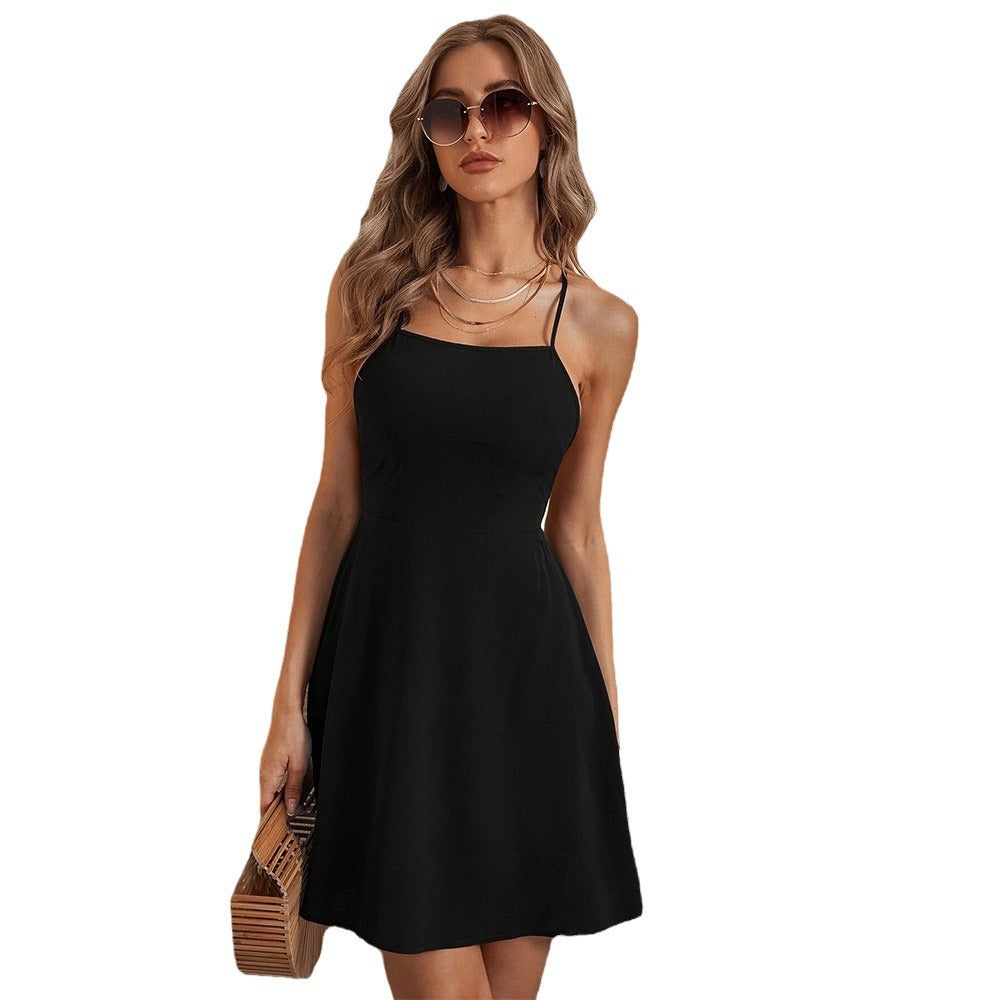 Fashionable Backless Strappy Versatile Dress