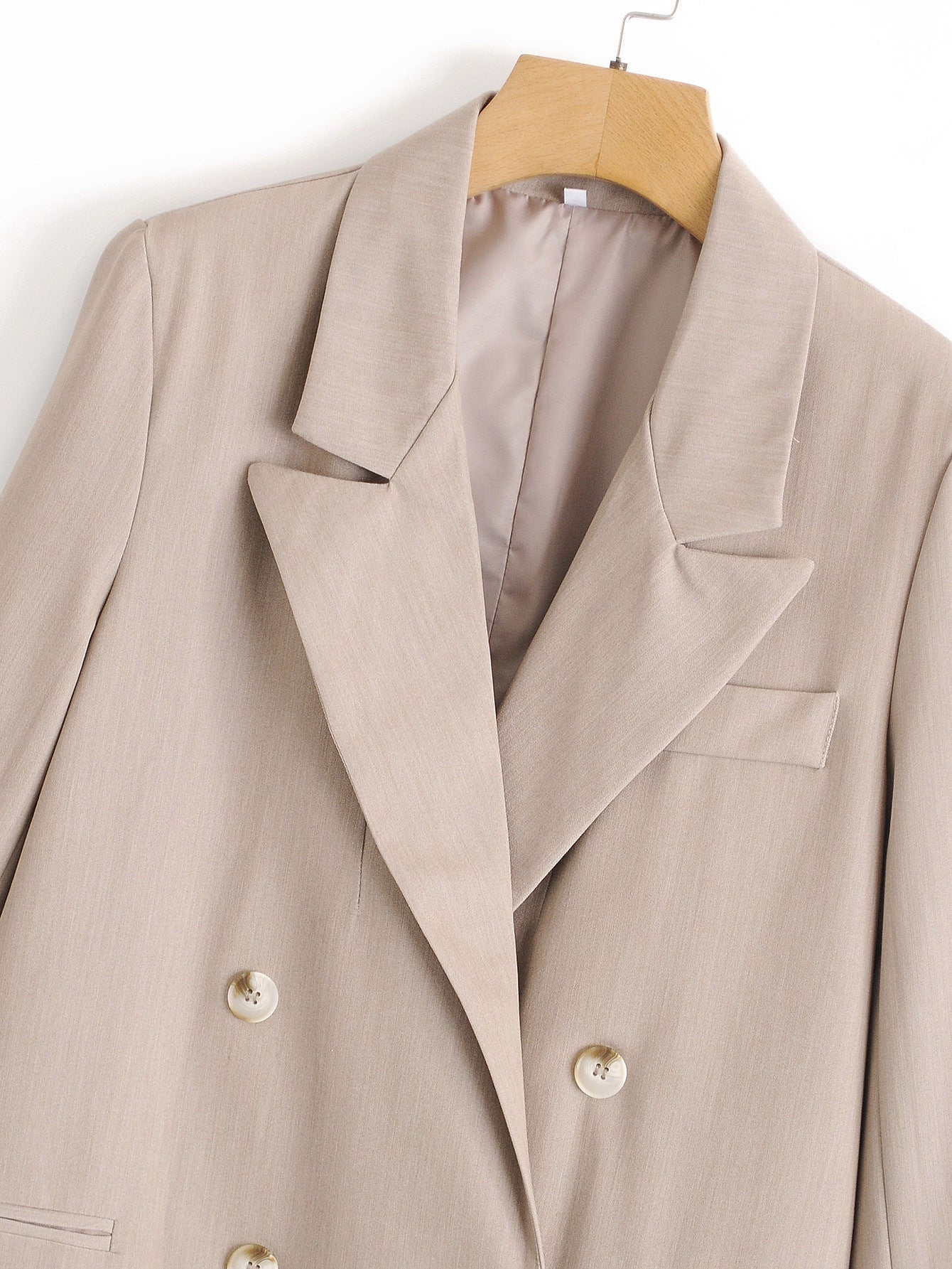 Women's Temperament Light Mature Straight Double-breasted Casual Suit Jacket