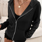 Casual Hooded Sweater Pullover Zip Cardigan Jacket Jacket Top