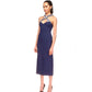 Nouvelle robe sexy sans manches à col en V et diamants