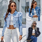 Women's Fashion Lapel Denim Casual Short Jacket
