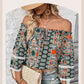 European American Fashion Floral Print Women's Blouse
