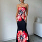 Women's Fashion Floral-print Slim-fit Dress