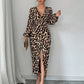 Women's Casual Loose Simple Leopard-Print Dress