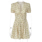 Fashion Pleated Floral Dress Women