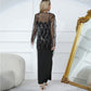 Women's Sequined Tassel Blouse Suspender Dress Two-piece Set