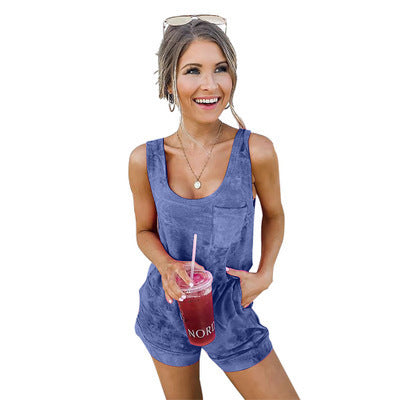 Combinaison short skinny à dégradé de couleurs pour femme
