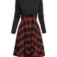 New Womens Two-piece Set Knitted Long-sleeve Top And Dress