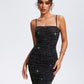 Backless Rhinestone Strap Dress
