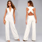 Women's V-neck Sleeveless Halter Jumpsuit