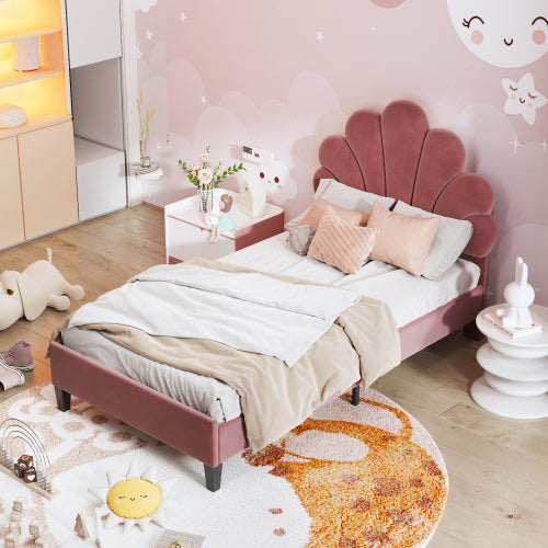 Linen Material With Metal Frame Bed Frame