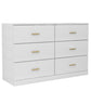 Modern White 6-drawer Bedroom Dressing Table