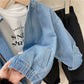 Girls Short Jean Jacket Fashionable Spring And Autumn