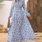 Spring And Autumn Long Sleeve Floral Dress