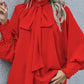 Fashion Bowknot Women's Clothing Loose All-matching Top