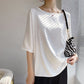 Women's Round Neck Loose Half Sleeve Top