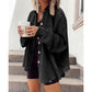 Women's Patchwork Irregular Shirt Jacket
