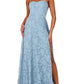 Elegant Embroidery Evening Tube Top Off-shoulder Slim Fit Large Swing Dress