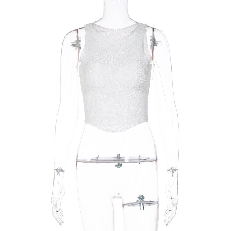 Women's Stylish Crewneck Sleeveless Top
