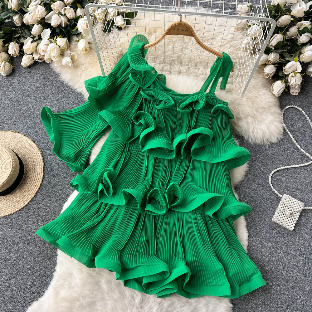 Women's Fashion Casual Ruffle Flared Sleeve Chiffon Shirt