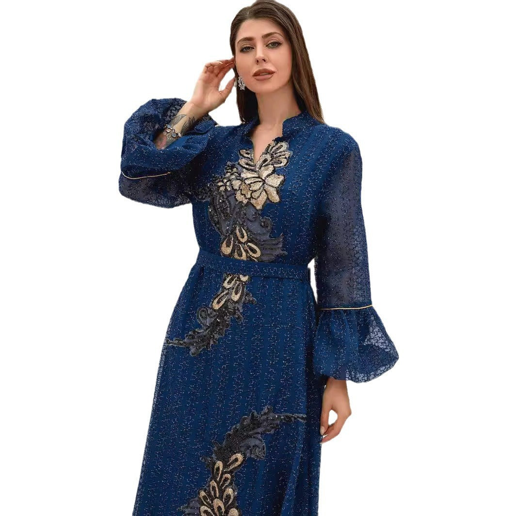 Women's Embroidered Printed Dress