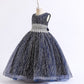 Robe de princesse pour filles, costumes de piano à fleurs pour hôtesse