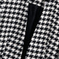 European And American Style Houndstooth Texture Pocket Slim Suit Jacket