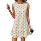 New Sleeveless Plaid A- Line Mid-length Dress