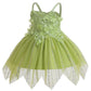 Elf Mesh Stitching Princess Strap Bubble Dress