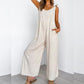 Spring And Autumn European And American New Cotton And Linen Casual One-piece Sleeveless Trousers