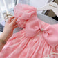 Girls' Western Style Puff Sleeves Dress