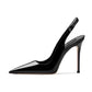 Nude Soft Leather Hollow Female Ankle-strap High Heels