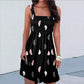 Robe à bretelles sexy à imprimé tendance