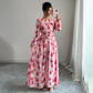 Women's Printed Long Sleeve Dress