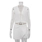 Sleeveless Vest Cross Lace-up Skirt Suit