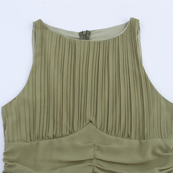 Elegance Sleeveless Ruffled Dress