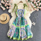 Women's Slim Design Printed Sling Dress