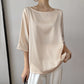 Women's Round Neck Loose Half Sleeve Top