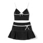 Camisole Slim Vest High Waist All-matching A- Line Skirt