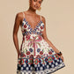 Womens Knitted Printed Strap Mini Dress