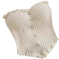 White Knitted Fabric Tube Top New Knitted Slim Fit Single Row Multi-buckle