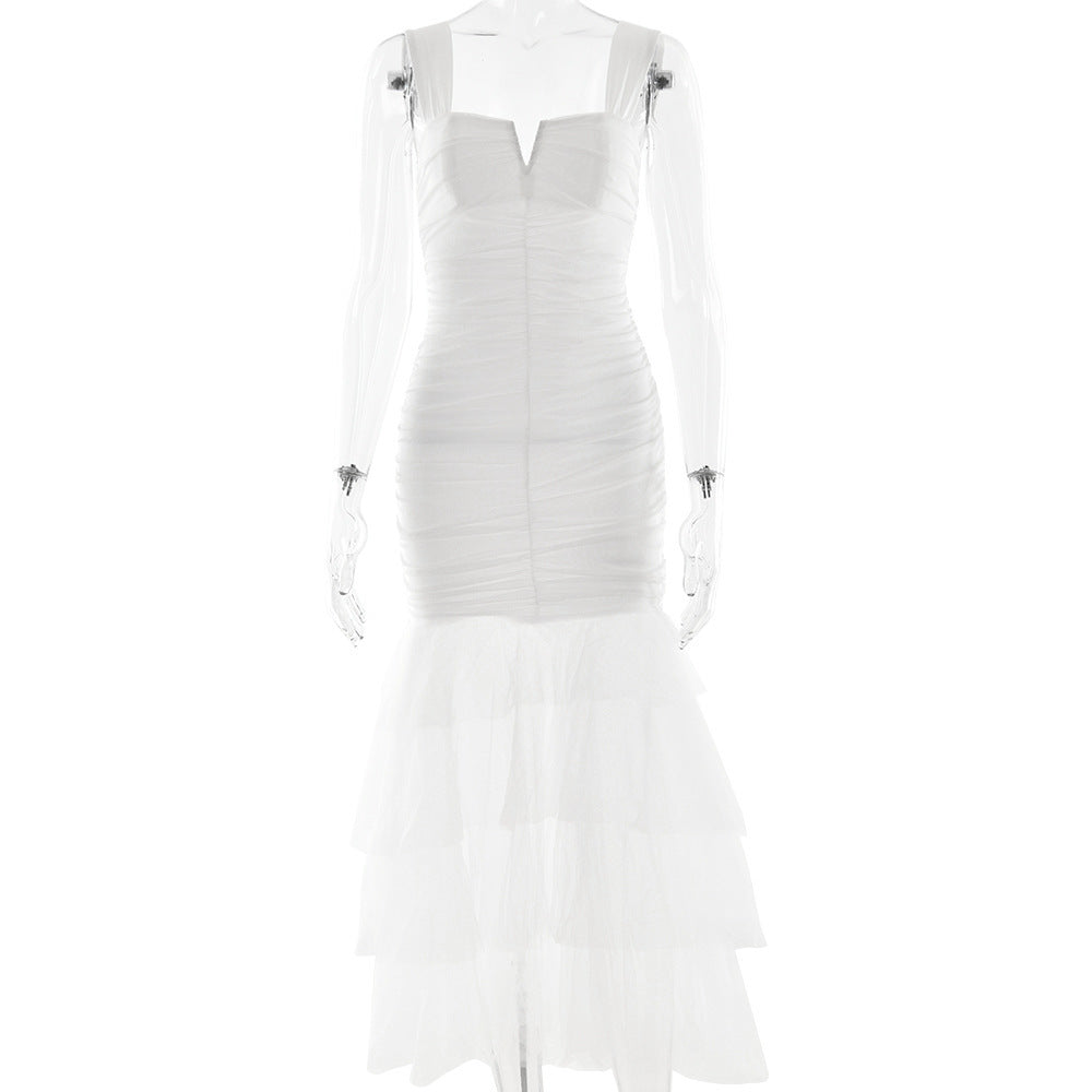 Patchwork Suspender Dress