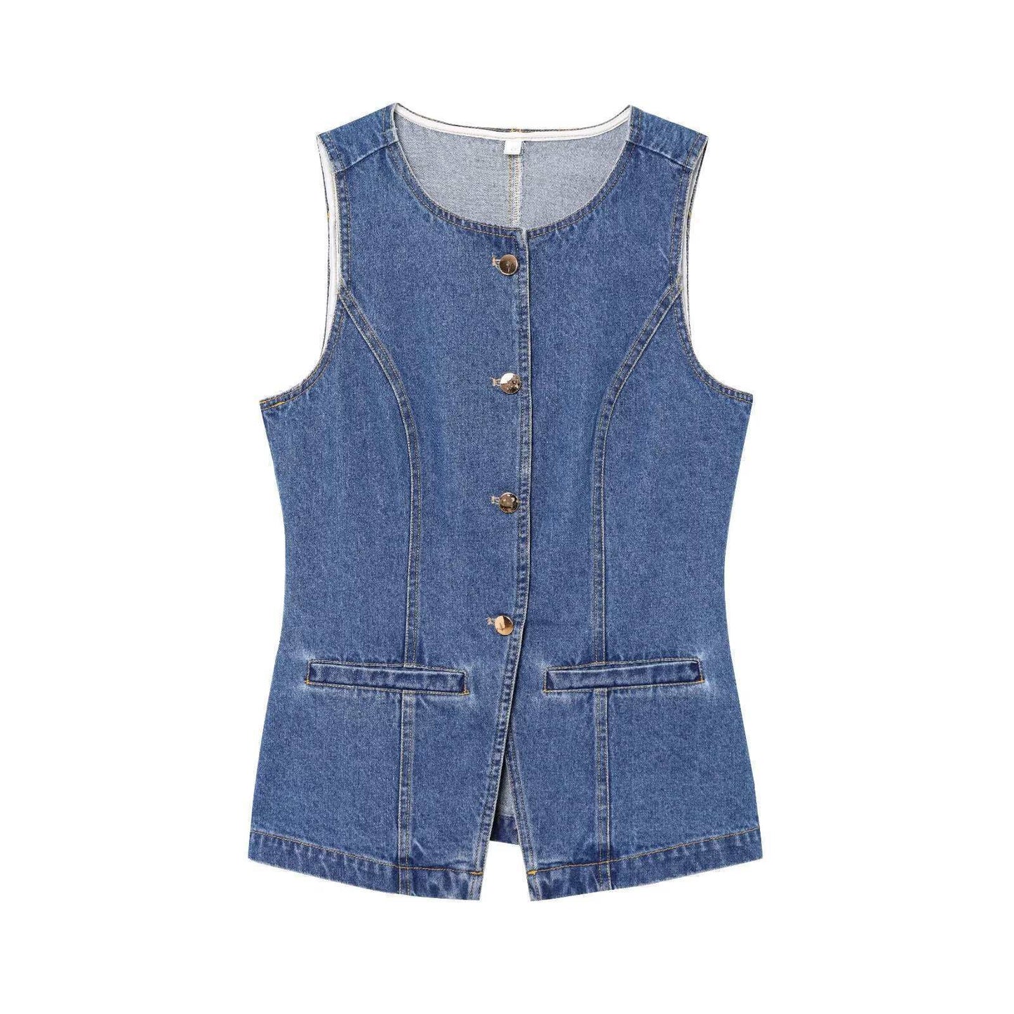 European And American Style Women's Vest Waist-tight Mid-waist Denim Shorts