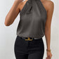 Women's Satin Halter Sleeveless Vest