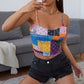 Women's Pit Strip Print Strapless Tube Top