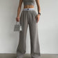 Women's Sports Vest Tube Top High Waist Wide Leg Pants Casual Suit
